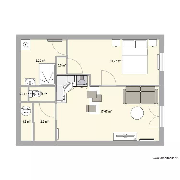 plan après travaux. Plan de 8 et 40 m² plan après travaux. Plan de 8 et 40 m²