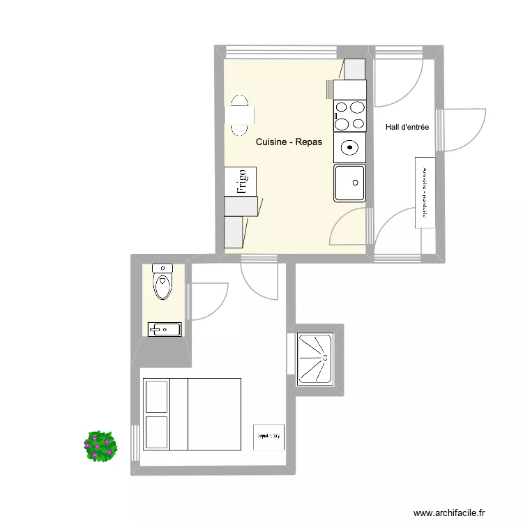 Transpacific. Plan de 3 et 16 m² Transpacific. Plan de 3 et 16 m²