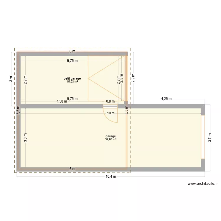 petit garage réau. Plan de 2 Pièces et 49 m² petit garage réau. Plan de 2 Pièces et 49 m²