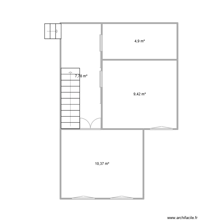 vero. Plan de 4  et 33 m²