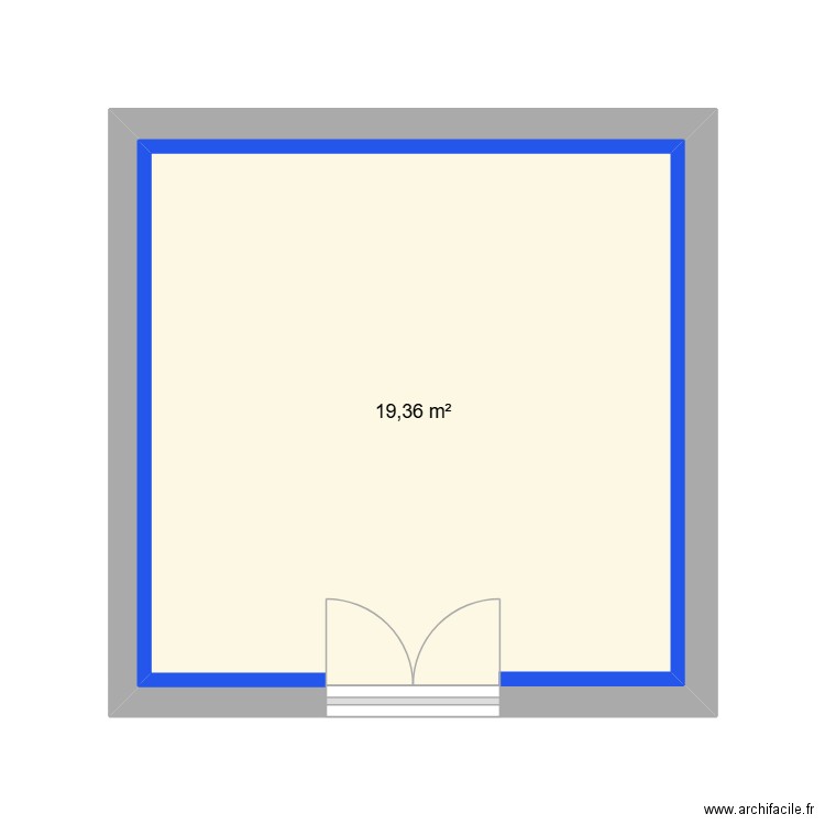 STUDIO VILLAGE 2. Plan de 1 pièce et 19 m2