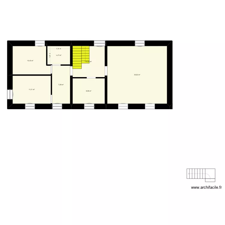 maison florence 1er. Plan de 7 pièces et 88 m² maison florence 1er. Plan de 7 pièces et 88 m²