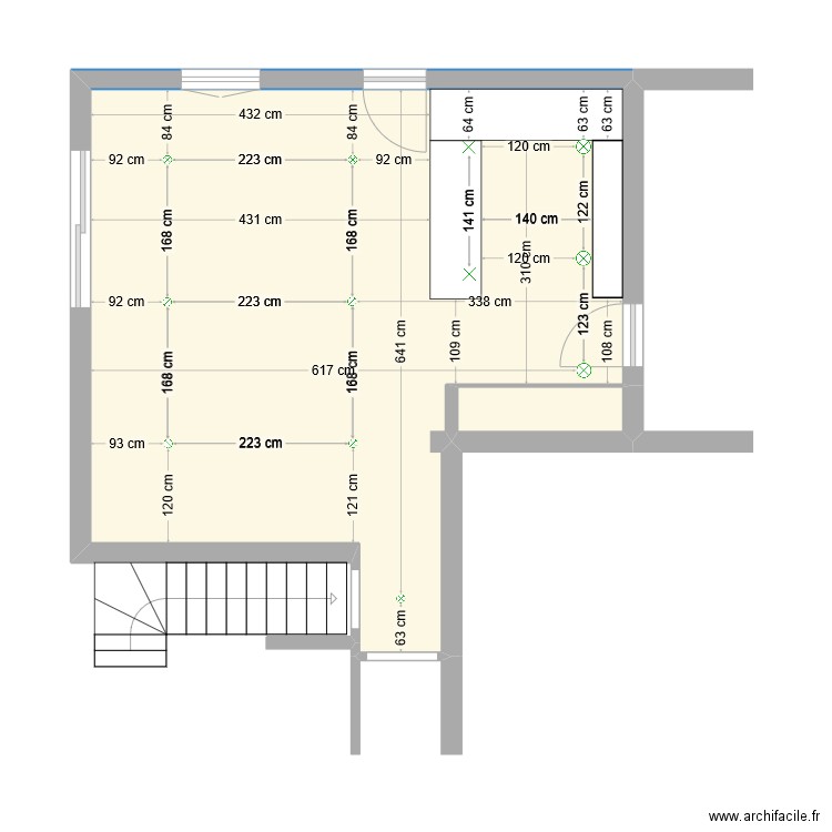 INÊS  Sala/Cozinha  ILUMINAÇÃO. Plan de 2 pièces et 37 m2