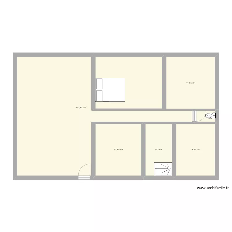 Maison Ambes. Plan de 