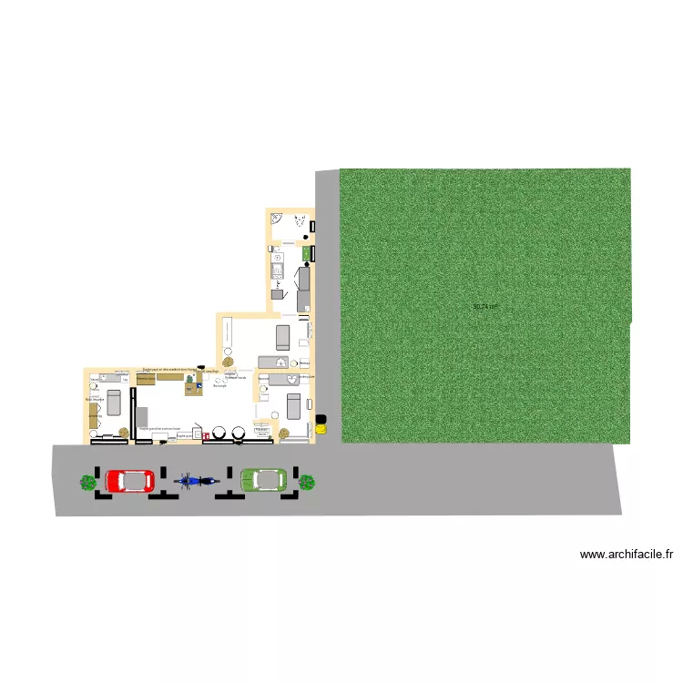 Bpest cs ju. Plan de 1 Pièce et 1 m²