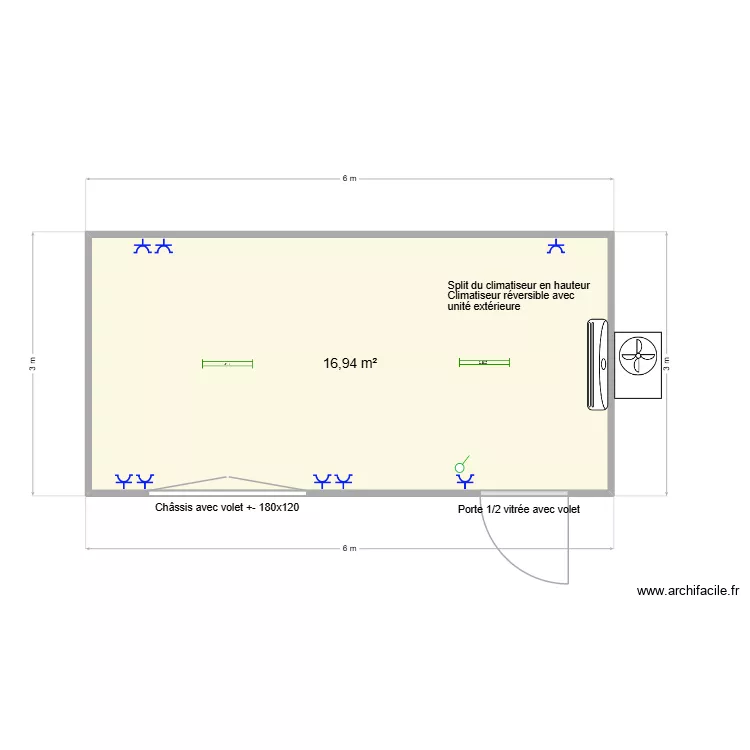 Mauroy Didier. Plan de 1  et 17 m²