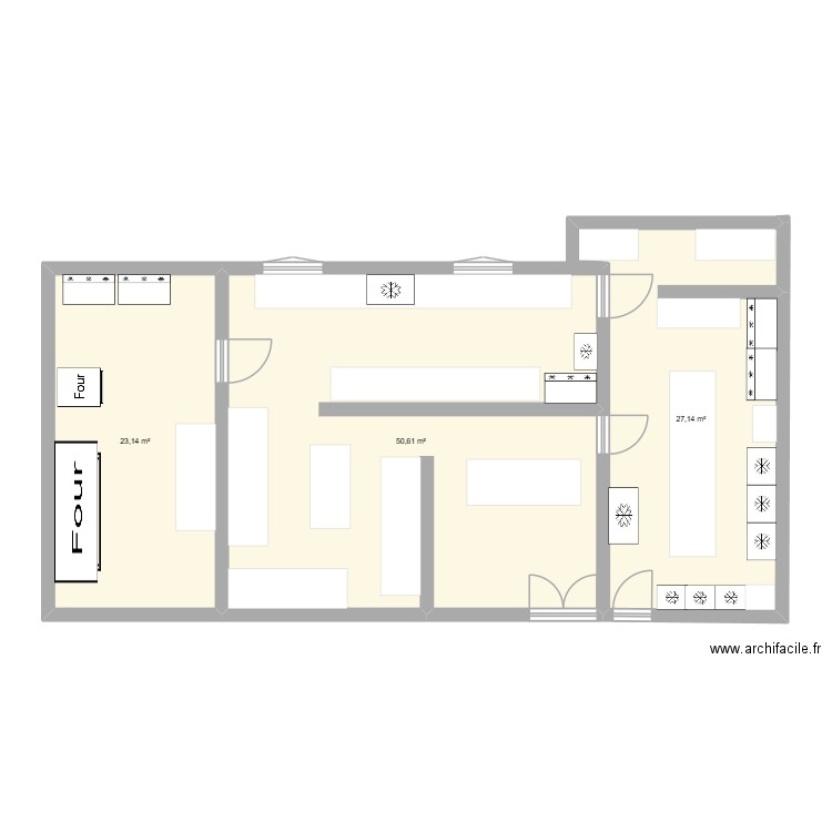 Beau. Plan de 3 pièces et 101 m2