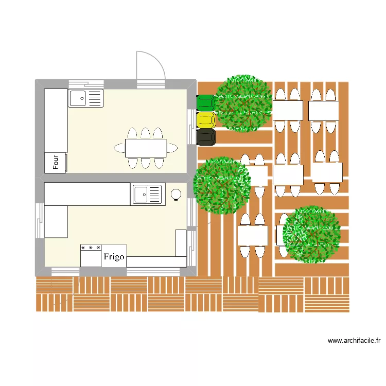 leo. Plan de 2  et 19 m²