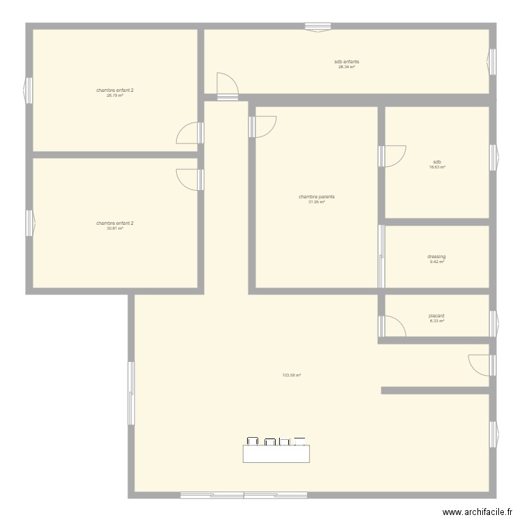 maiso,. Plan de 8 pièces et 254 m2