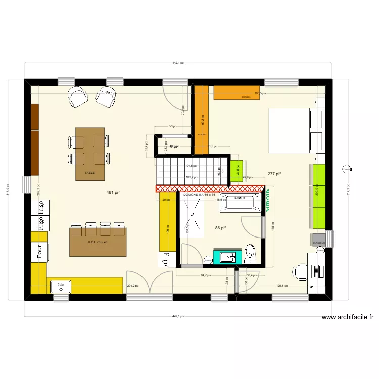 TOON - OPTION C.1. Plan de 4  et 79 m²