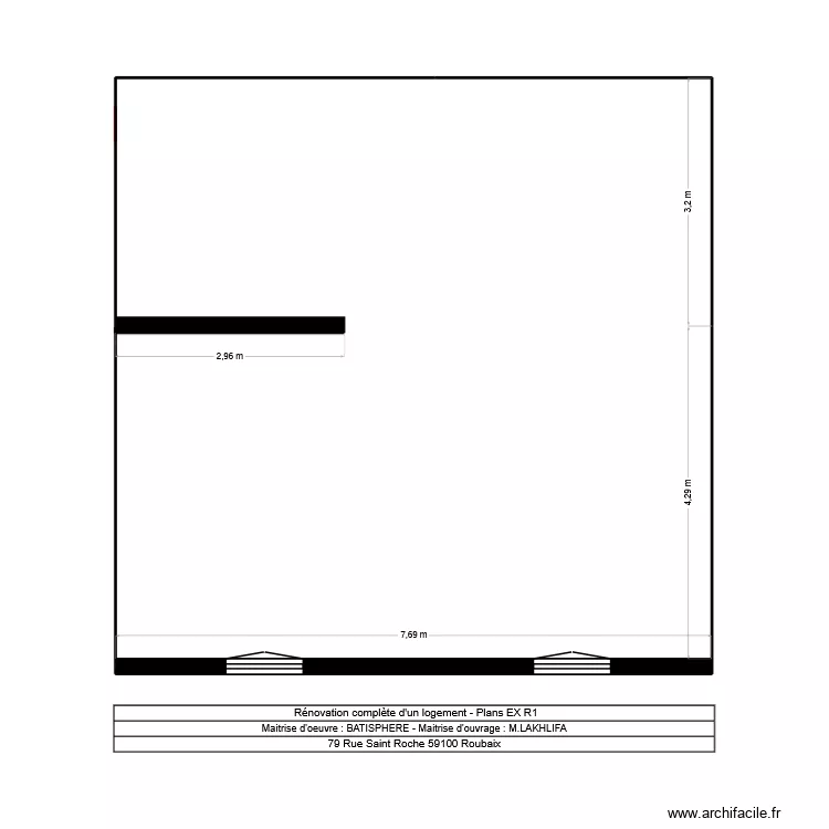 Plan LAKHLIFA R+2 EX. Plan de 