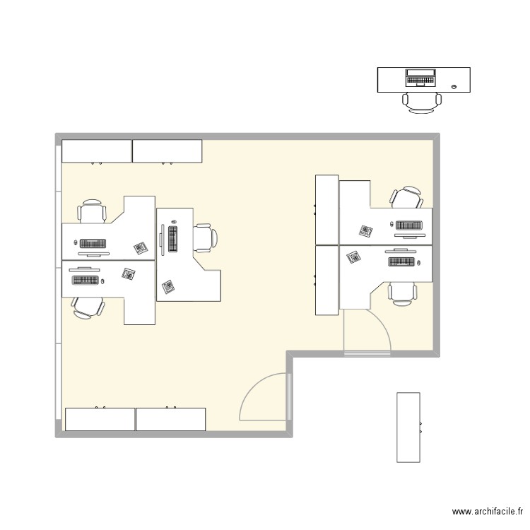 PLAN 1 BUREAU COMPTA. Plan de 1 pièce et 28 m2