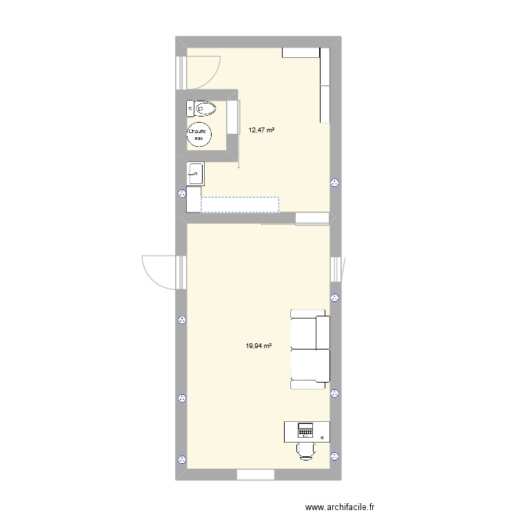 PLAN GARAGE STUDIO. Plan de 0 pièce et 0 m2