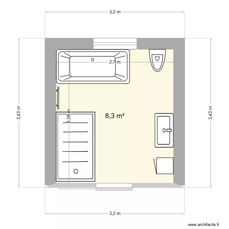 Mohimont Carine. Plan de 1  et 8 m²