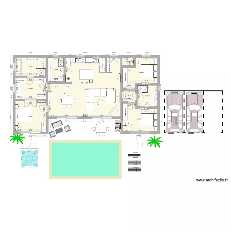 plan maison Marina & JM. Plan de 