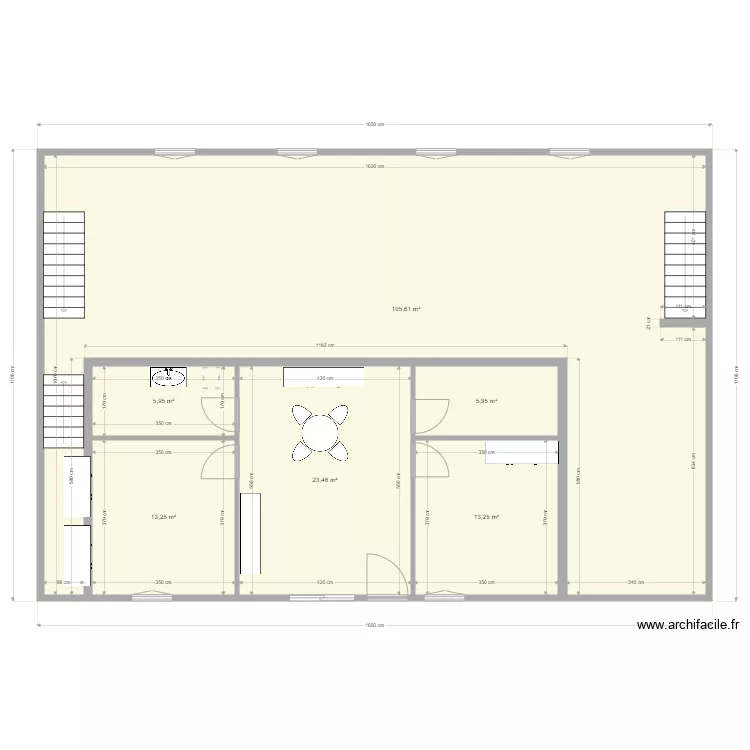 essai 3. Plan de 6 et 167 m² essai 3. Plan de 6 et 167 m²