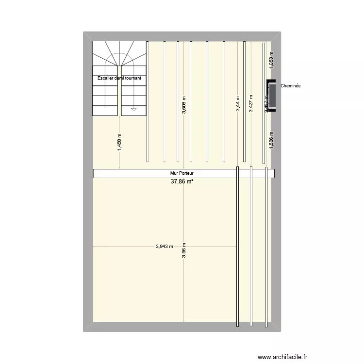 Grenier - Solivage. Plan de 