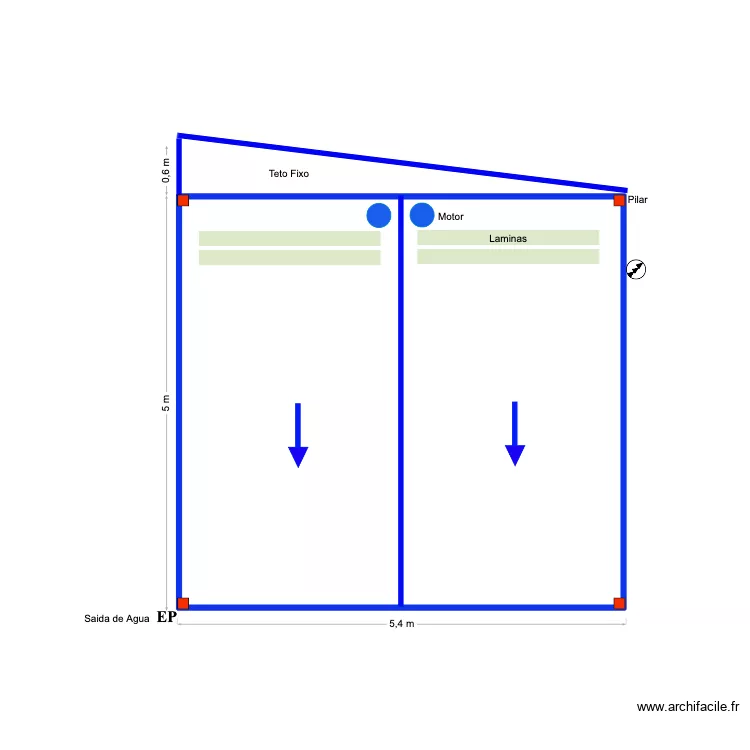 Rodrigo Cascais. Plan de 1 pièce et 26 m²