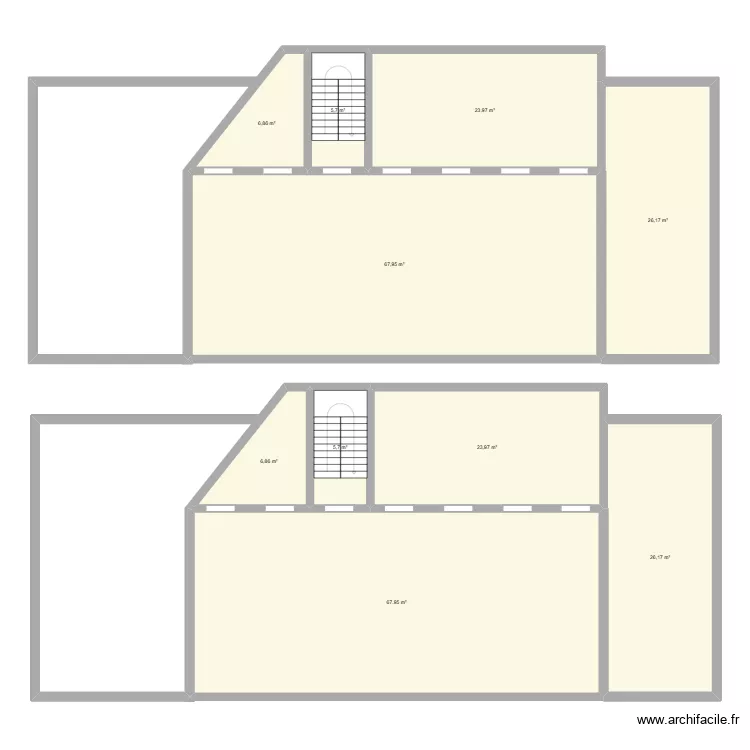 projet 1. Plan de 10  et 261 m²