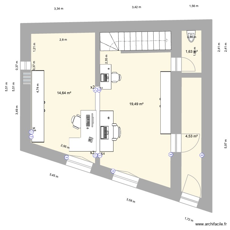 Champs V2. Plan de 0 pièce et 0 m2
