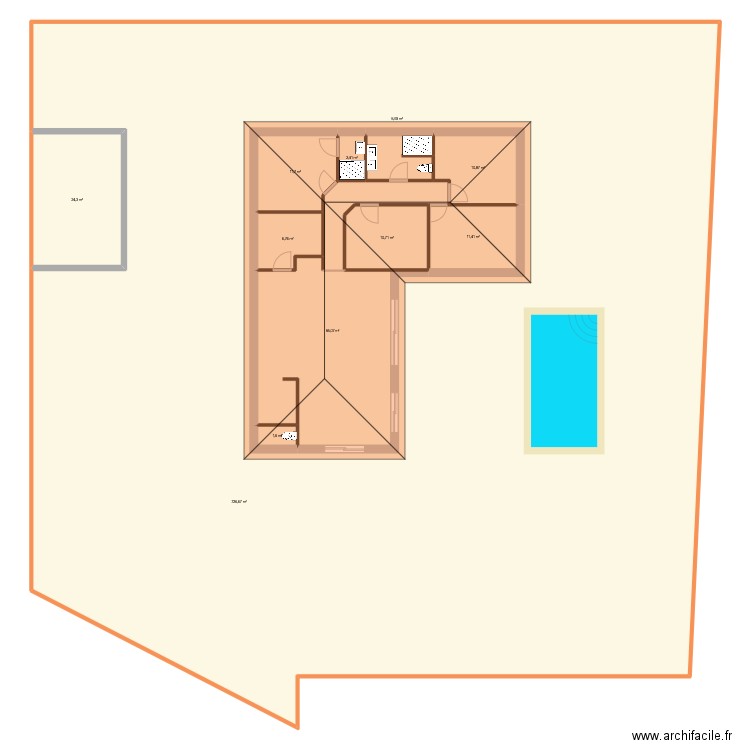 lca. Plan de 11 pièces et 1004 m2