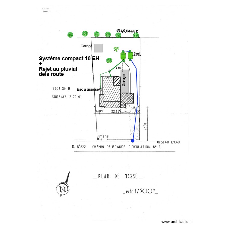 Tripier pluvial. Plan de 0 pièce et 0 m2