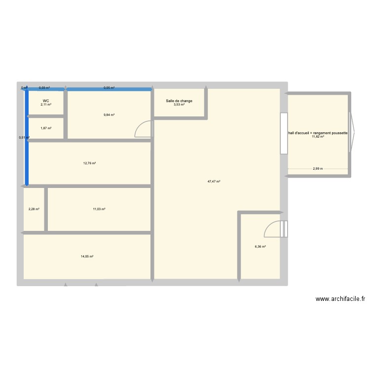 plan modifié coutiches. Plan de 15 pièces et 124 m2