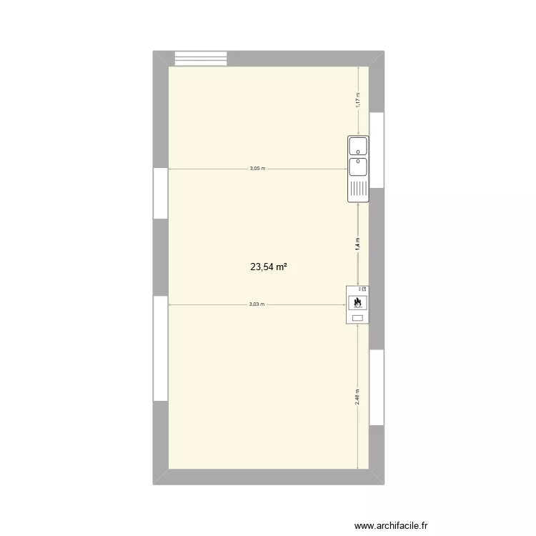 cuisine. Plan de 1 et 24 m² cuisine. Plan de 1 et 24 m²