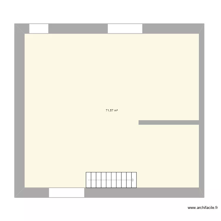 st andre. Plan de 1  et 72 m²