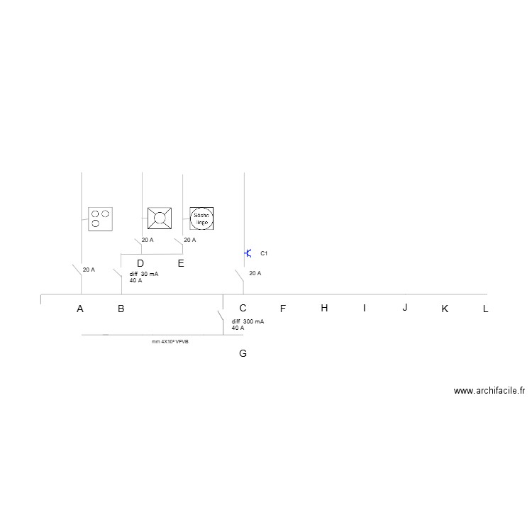 Schéma tableau. Plan de 0 pièce et 0 m2