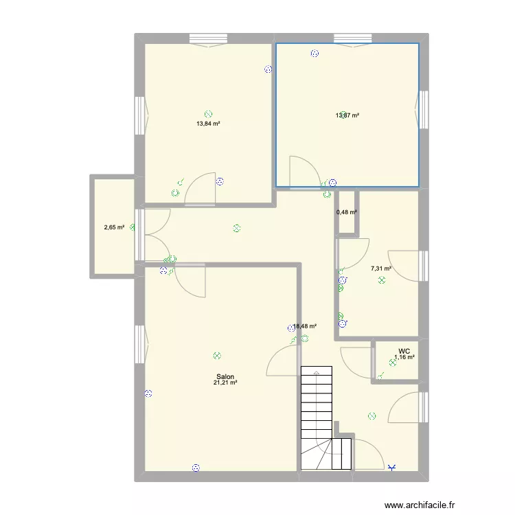 53 CDG 1st floor. Plan de 