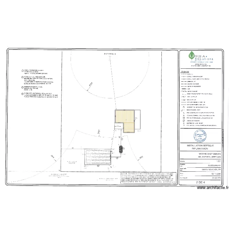 implantation avec nouveau batiment. Plan de 