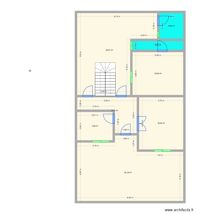 Mbao - Doudou Ndiaye - V3. Plan de 16 pièces et 237 m2