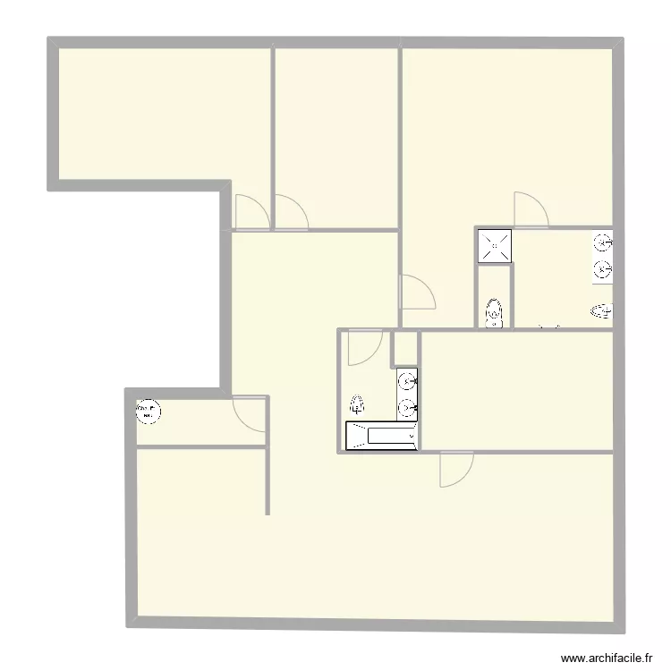 Montaigne - plan existant. Plan de 