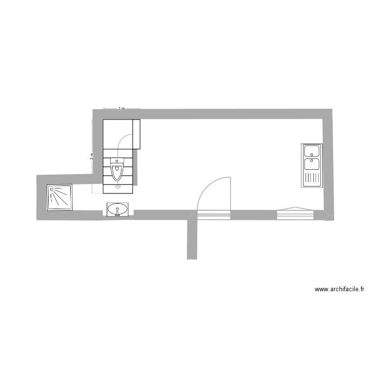Petit logement. Plan de 0 pièce et 0 m2