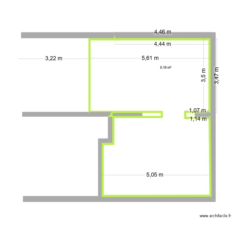 sous sol ben 1. Plan de 1 pièce et 0 m2