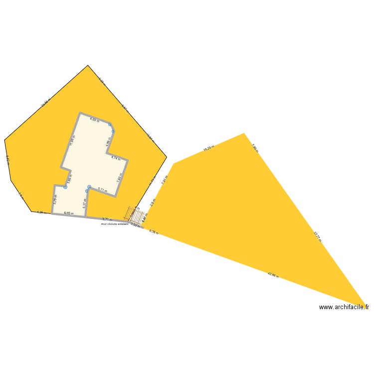 plan de masse. Plan de 1 pièce et 187 m2