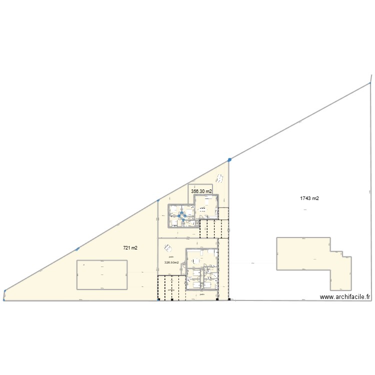plan de masse 2 maison. Plan de 20 pièces et -152 m2