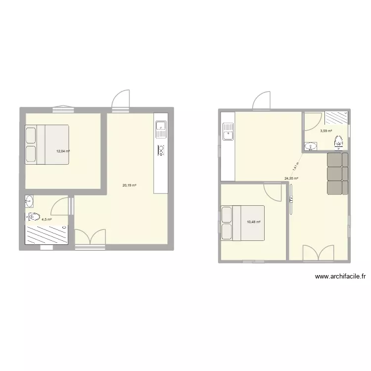 yai. Plan de 6 Pièces et 75 m² yai. Plan de 6 Pièces et 75 m²