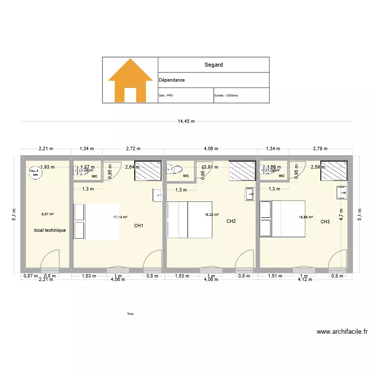 Segard. Plan de 7 et 63 m² Segard. Plan de 7 et 63 m²