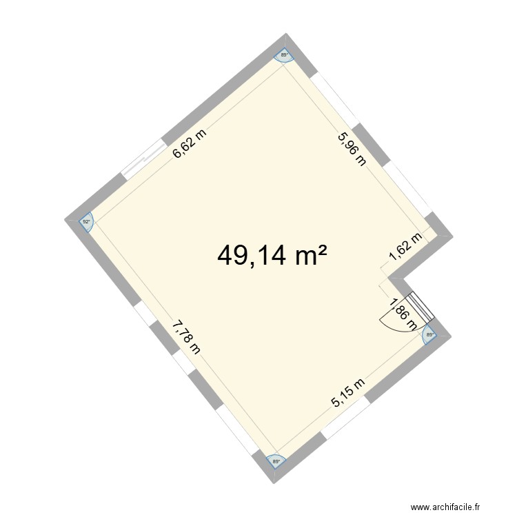 PLAN DE MASSE. Plan de 1 pièce et 49 m2
