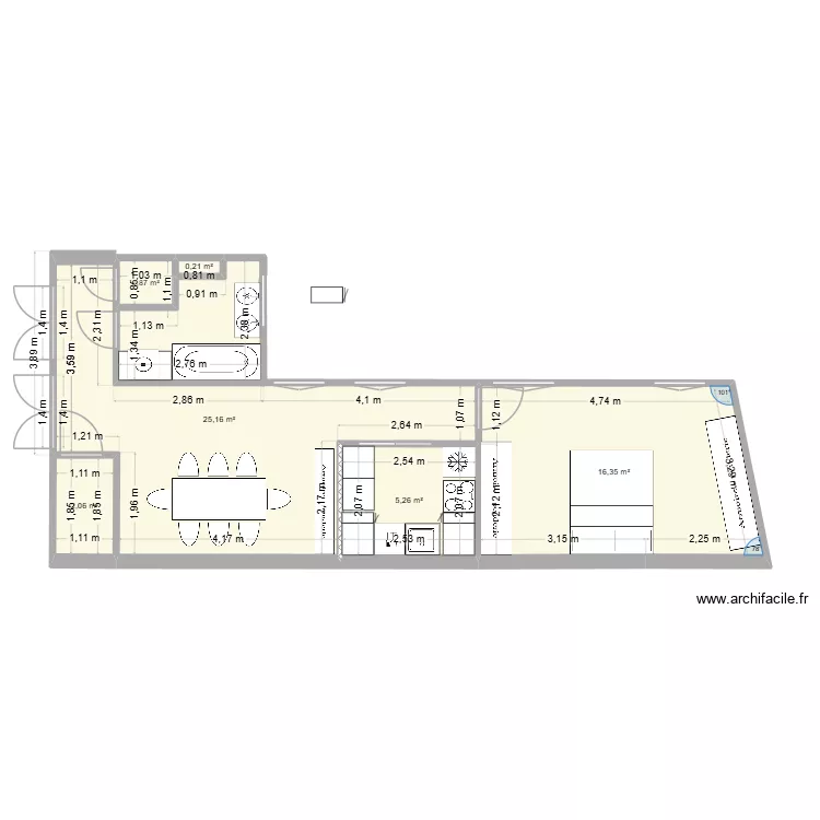 LORILLEUX AAPPARTEMENT 4. Plan de 