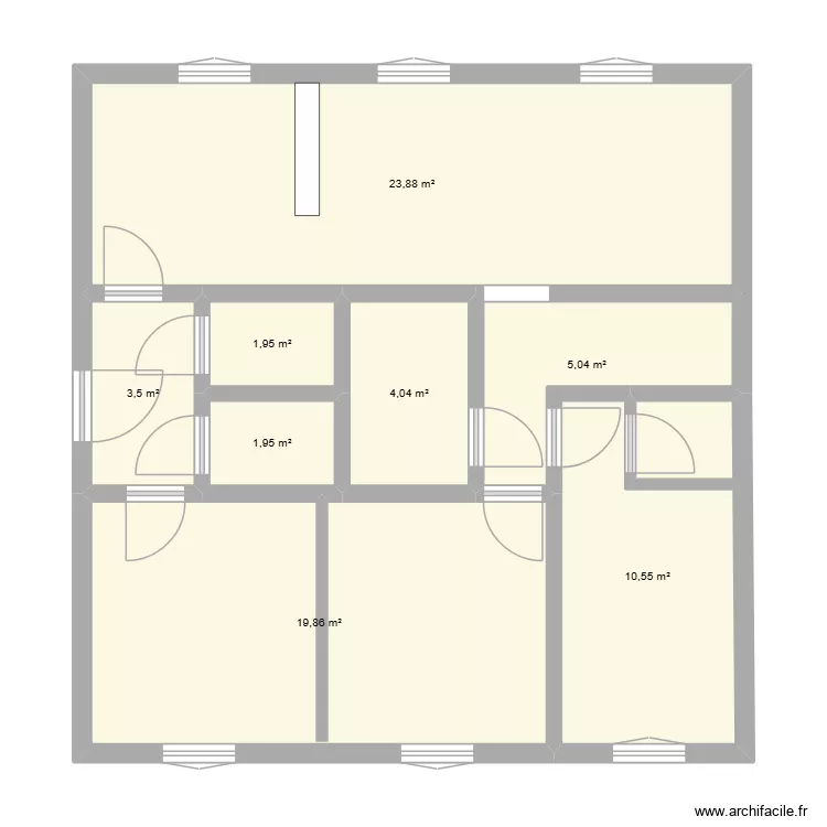 Maison Lagache. Plan de 8 pièces et 71 m² Maison Lagache. Plan de 8 pièces et 71 m²