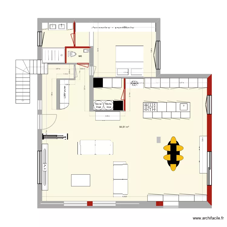 41 SORINS NOEMIE/XAVIER. Plan de 5  et 106 m²