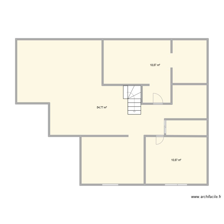plan maison. Plan de 3 pièces et 85 m2