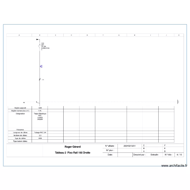 T2 UNIFILAIRE R4. Plan de T2 UNIFILAIRE R4. Plan de