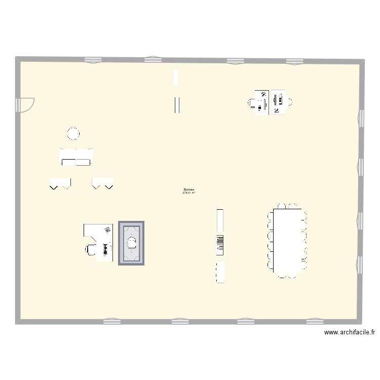 Bureau iP Service SA. Plan de 1 pièce et 275 m2
