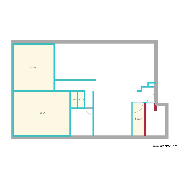appartement carmaux. Plan de 5 pièces et 33 m2