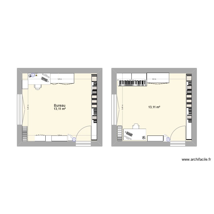 Bureau. Plan de 0 pièce et 0 m2