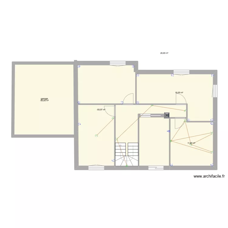 Grilly étage. Plan de Grilly étage. Plan de